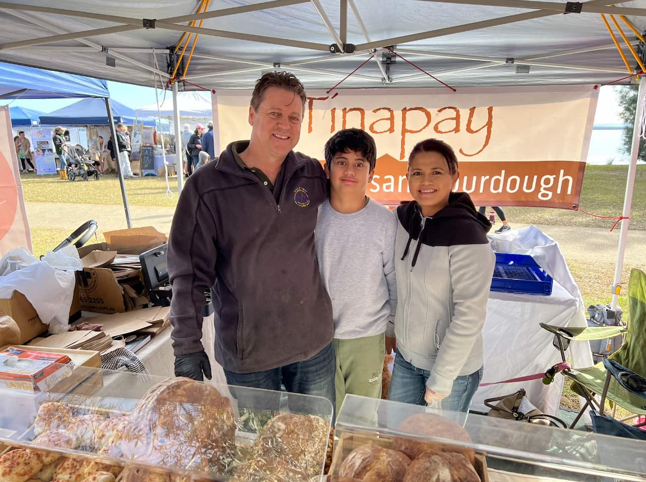 Jerrymay Banks with her husband and son