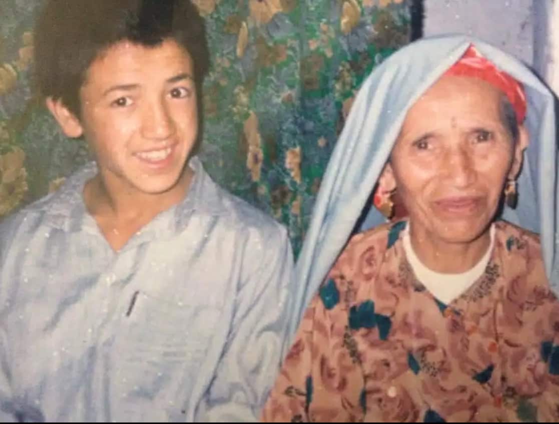 A young boy and a woman 