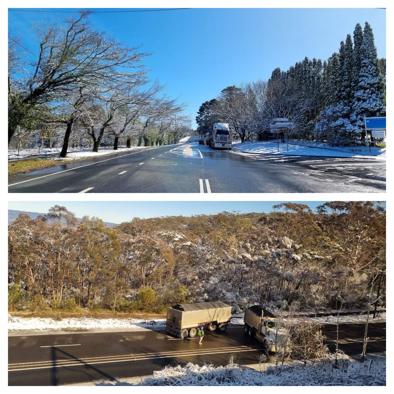 The freezing conditions have created dangerous driving conditions for motorists