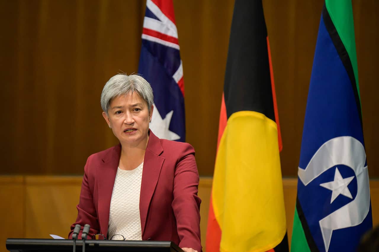 Australian Foreign Minister Penny Wong Addresses Australia-China Relations in Press Conference - 20 Mar 2024