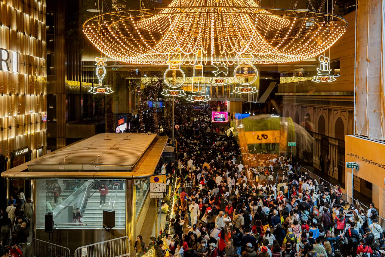 New Year countdown in Hong Kong