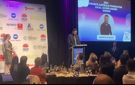 Mahmmoud Kaskeen deleiver a speech.JPG