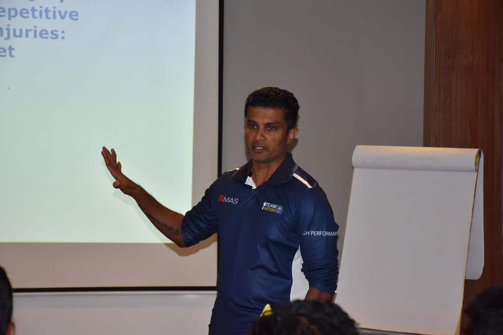 Tharaka Samaratunga got the opportunity to train Australia's cricket coaches for the first time in history