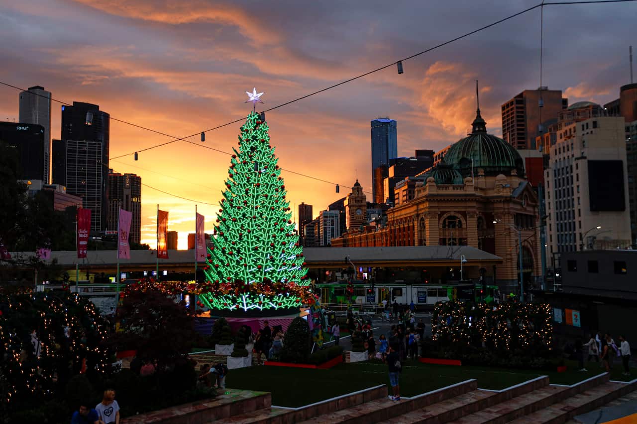 Christmas light in Melbourne, Australia - 01 Dec 2024