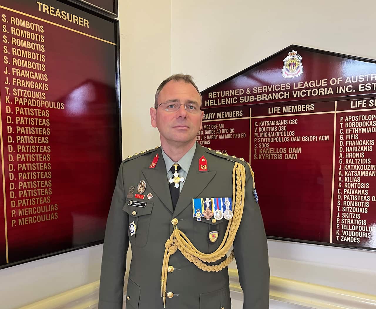 Colonel John Fassianos, Defence Attache Embassy of Greece in Canberra 