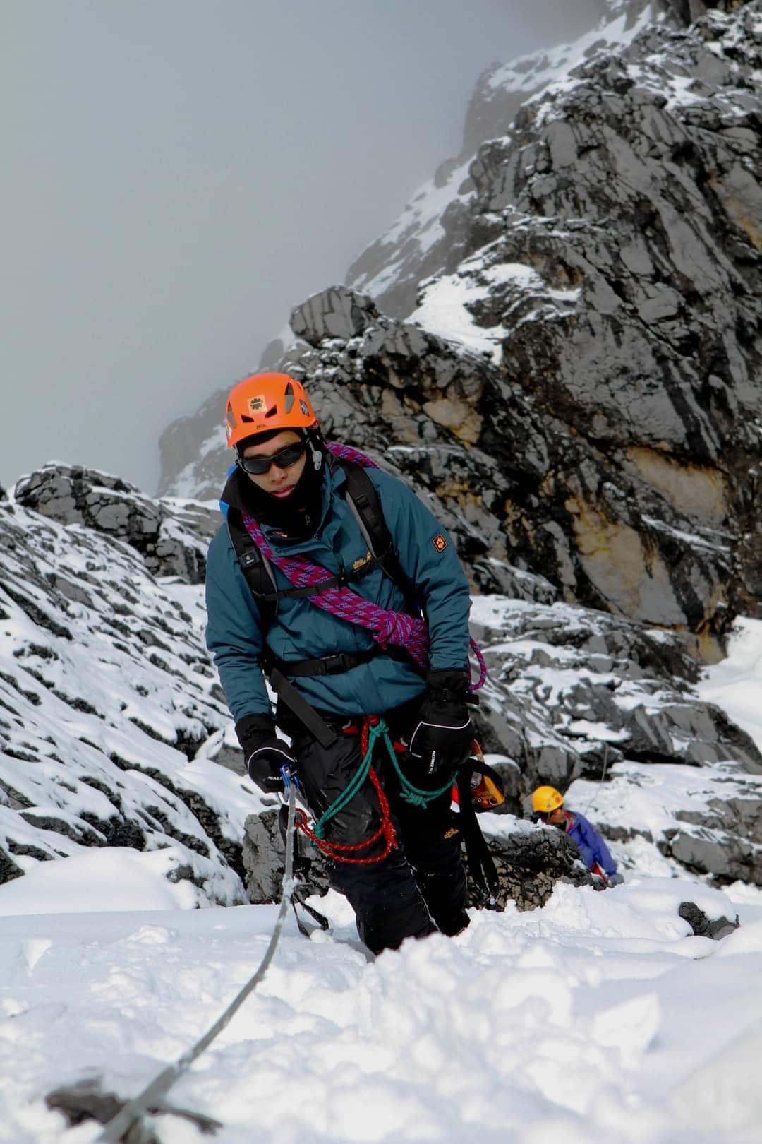 Fandhi Achmad reaching the peak