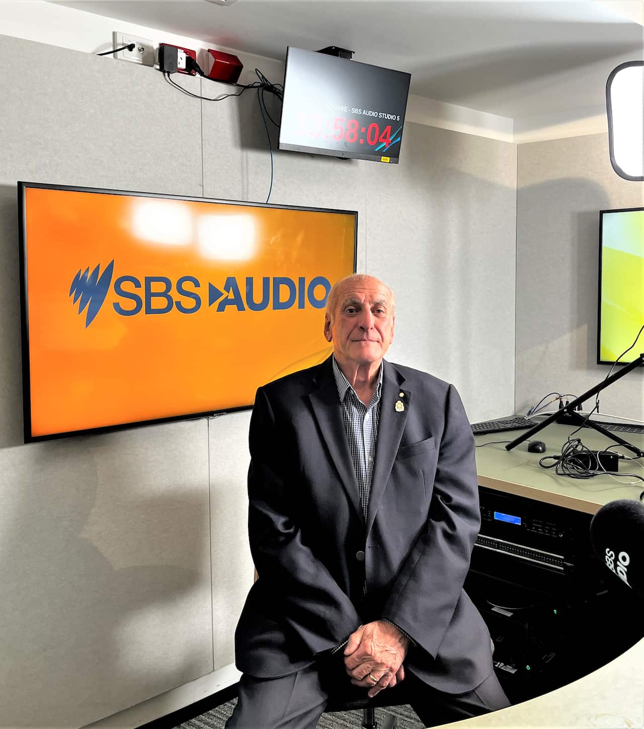 Steve Kyritsis at Melbourne's SBS studios 