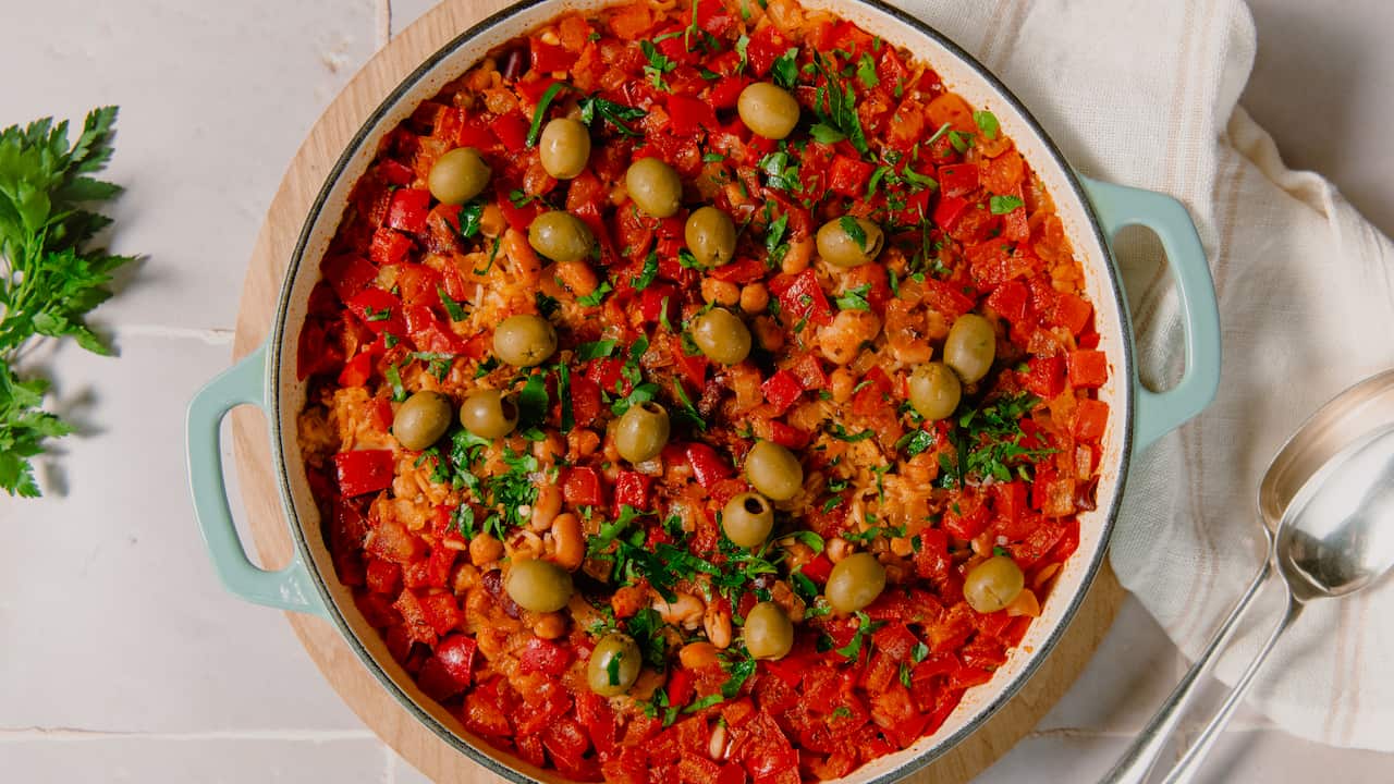 Spanish rice and beans