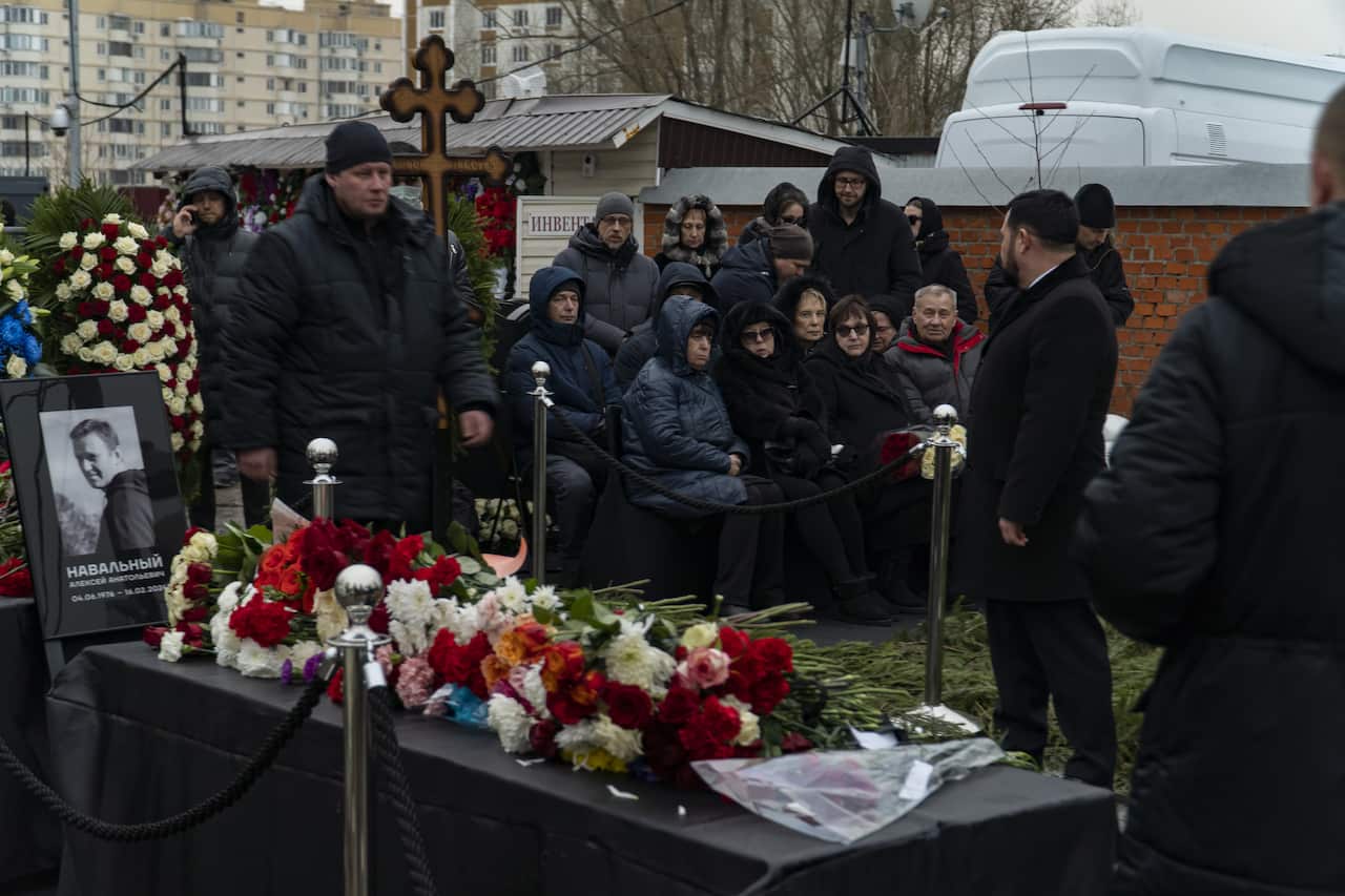A view of grave of Alexei Navalny