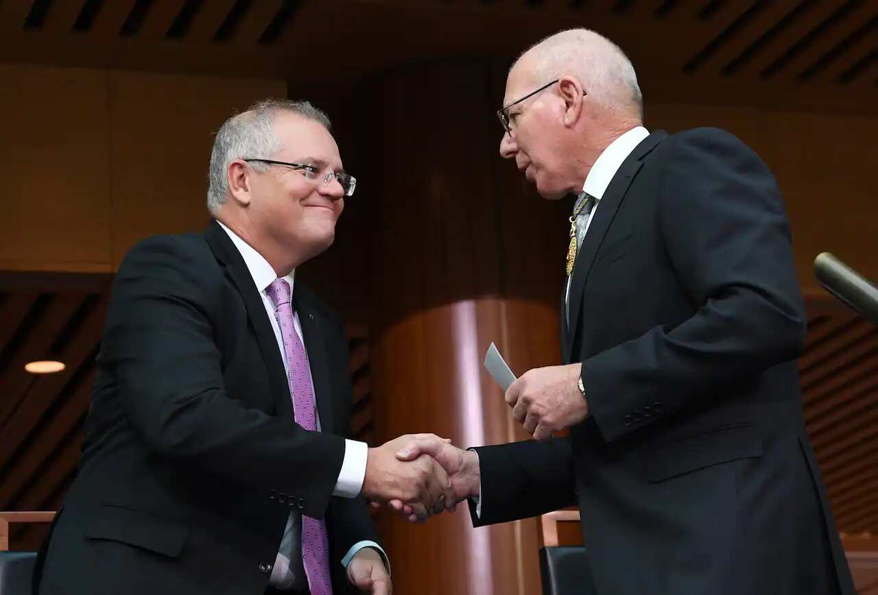 It has been confirmed Governor-General David Hurley (right) did appoint then-prime minister Scott Morrison (left) to administer other ministerial portfolios, but no details have so far been provided.