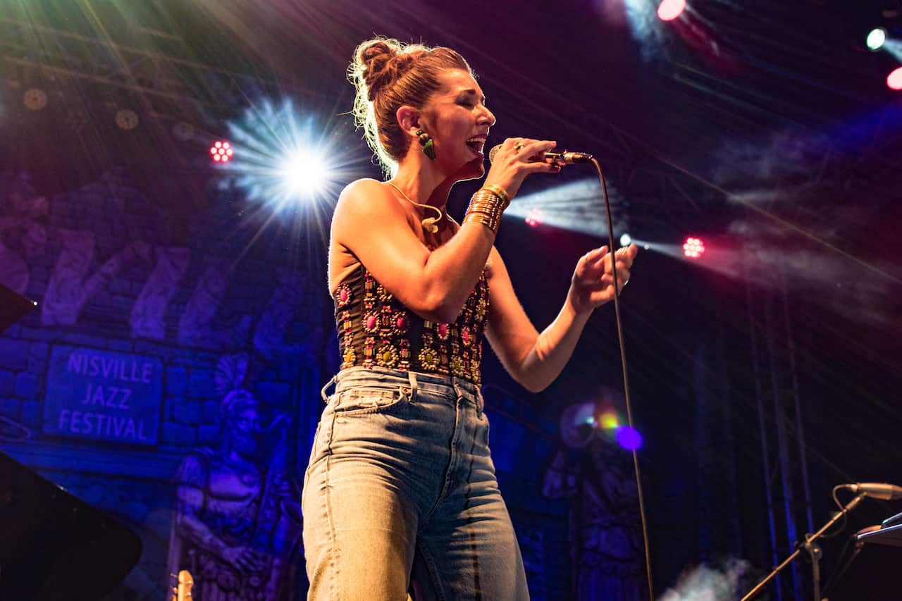 Thana Alexa with Antonio Sanchez, Nisville Jazz Festival 2023. © Nikola Doderović
