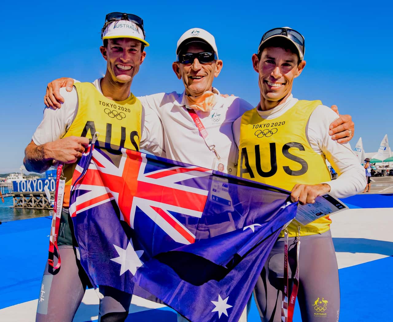 Victor Kovalenko and Belcher and Ryan at the delayed Tokyo 2020 Olympic Games..jpg