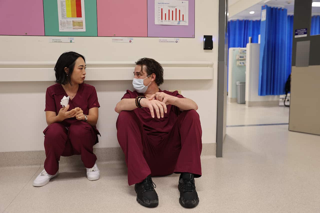 Melissa Leong and Samuel Johnson take a break and compare their experiences so far at St Vincent's Hospital, Sydney_Ep 1.JPG