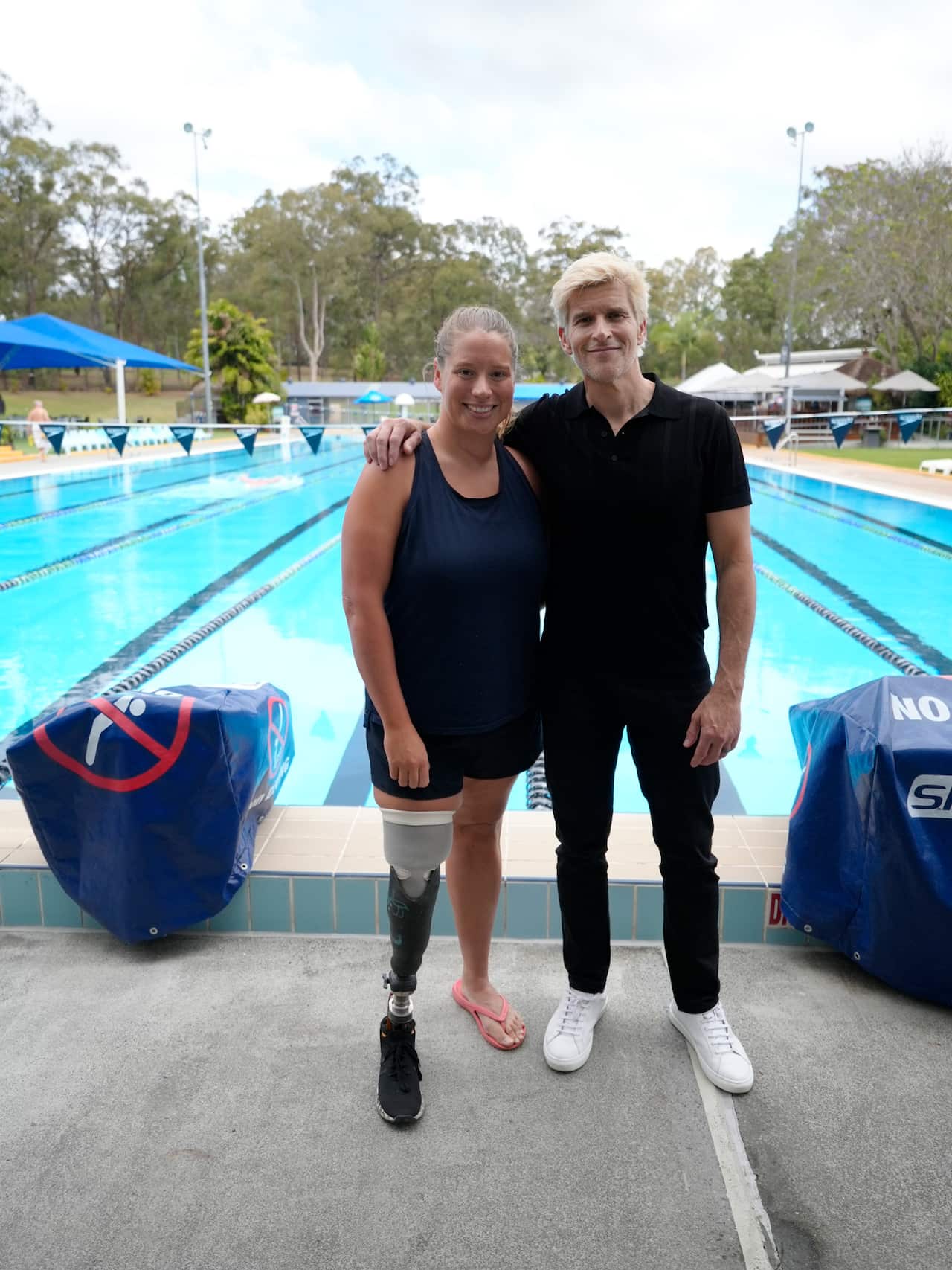 Paralympian Monique Murphy and Osher Günsberg.