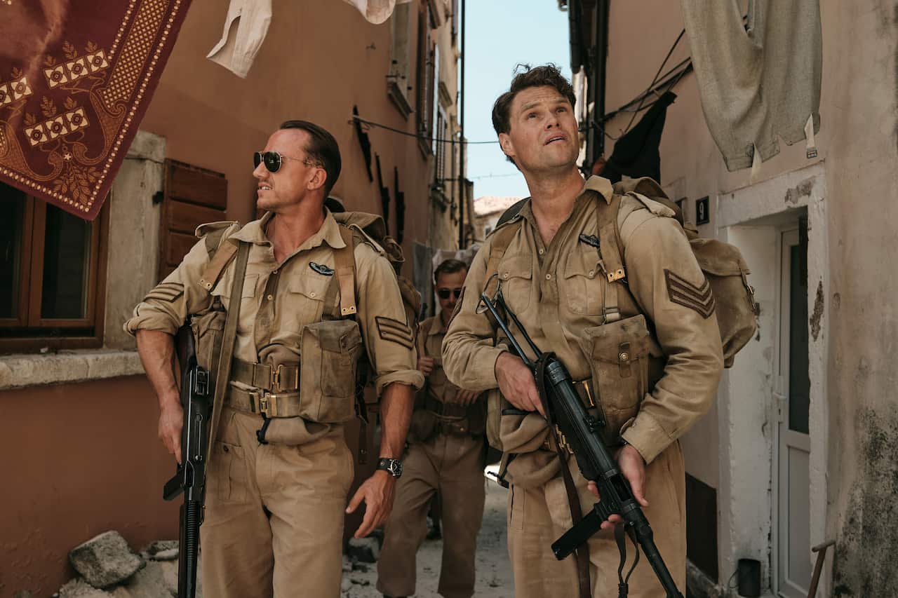 Theo Barklem-Biggs and Bobby Schofield in Rogue Heroes season 2.