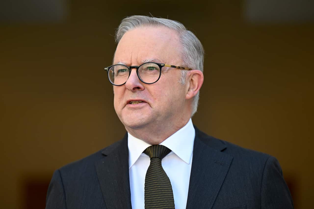 Anthony Albanese wearing a suit and tie.