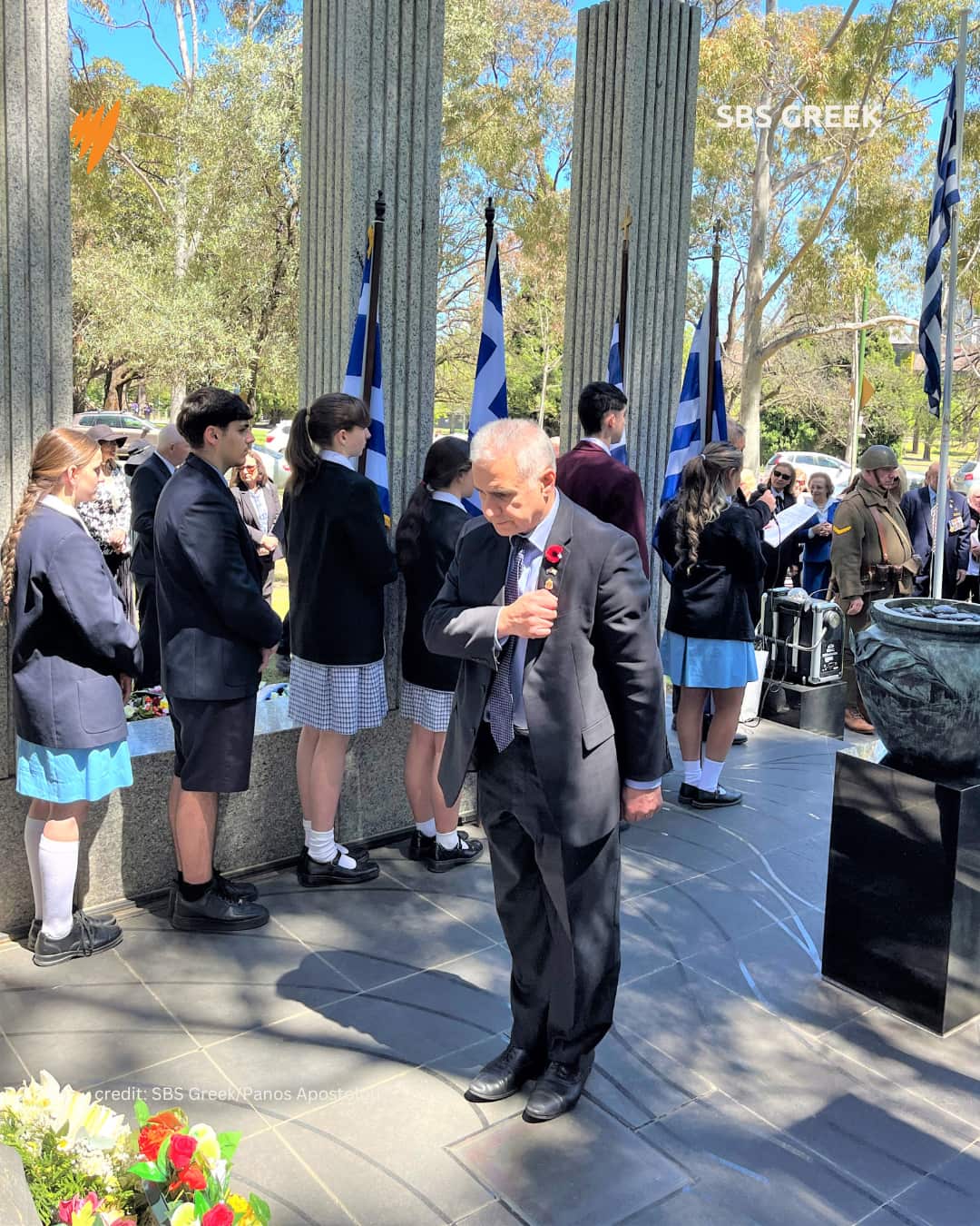 Ο πρόεδρος του Ελληνικού παραστήματος του RSL Βικτωρίας, Εμμανουήλ Καρβέλας / SBS Greek: Panos Apostolou