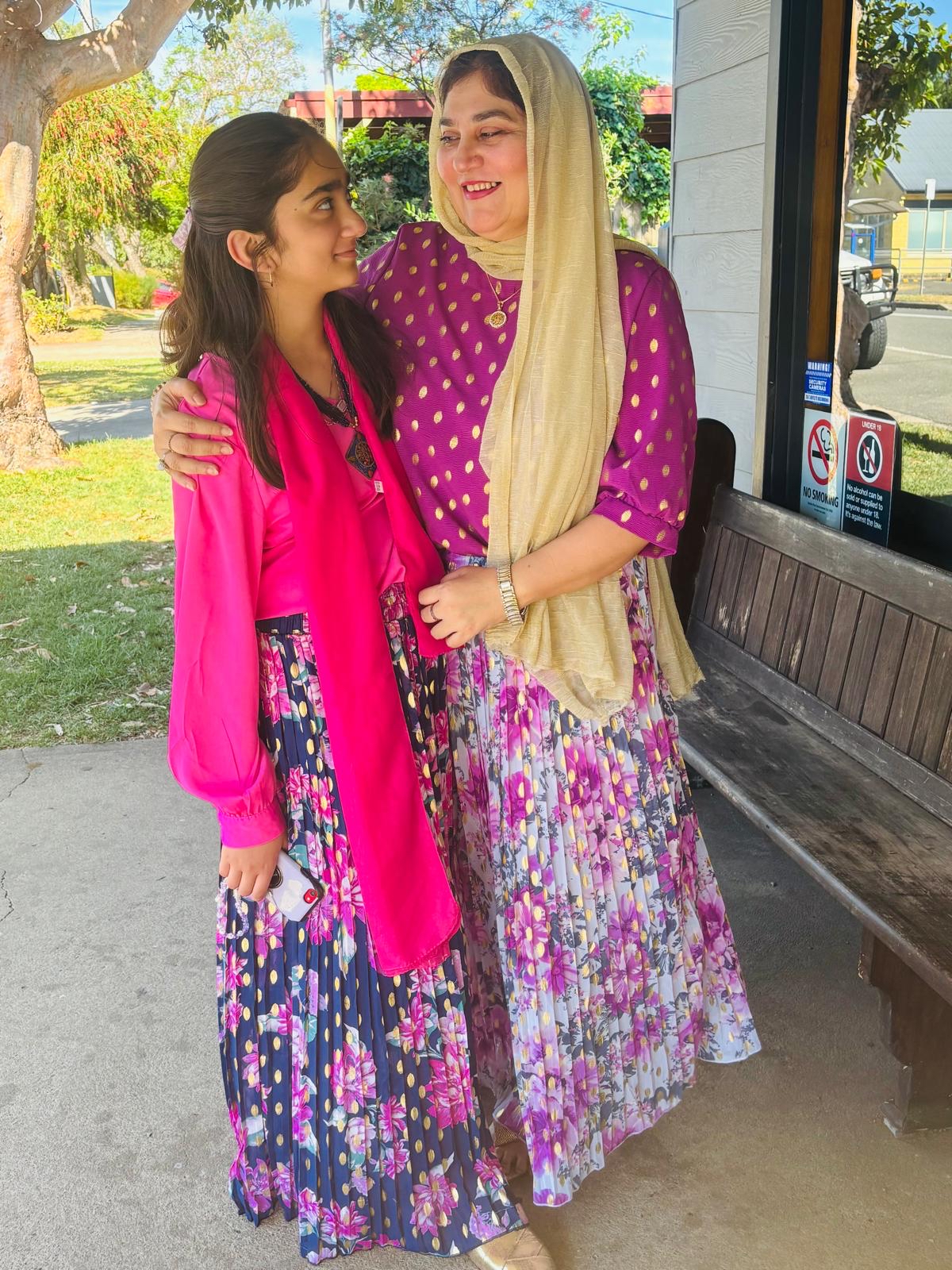 Shafaq Jaffery with her daughter Ayaat Fatima Jaffery 