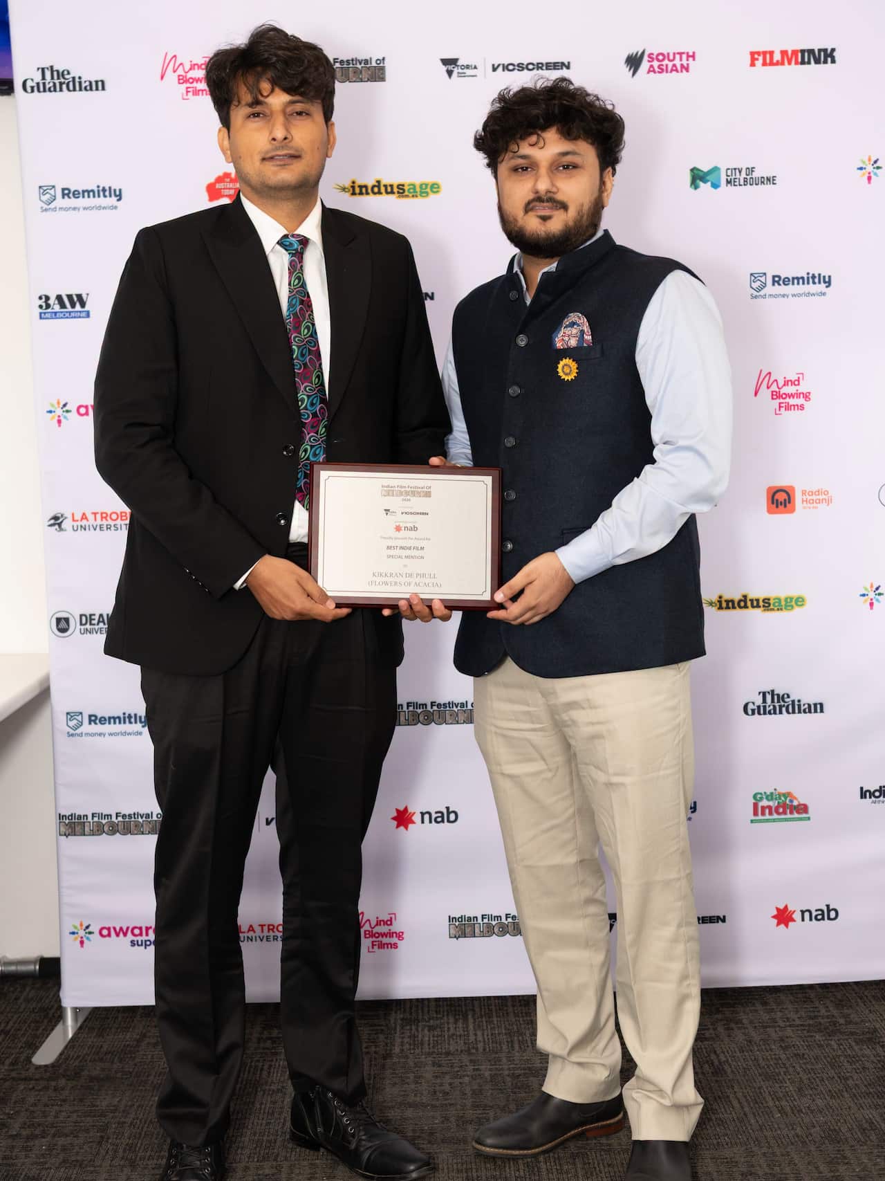 Kikhran De Phull (Flowers of Acacia) receives a Special Mention for Best Indie Film at the IFFM Awards Night 2026