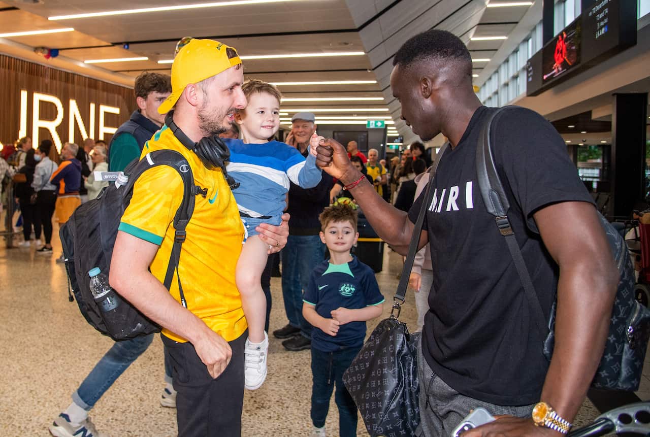 SOCCEROOS ARRIVAL MELBOURNE
