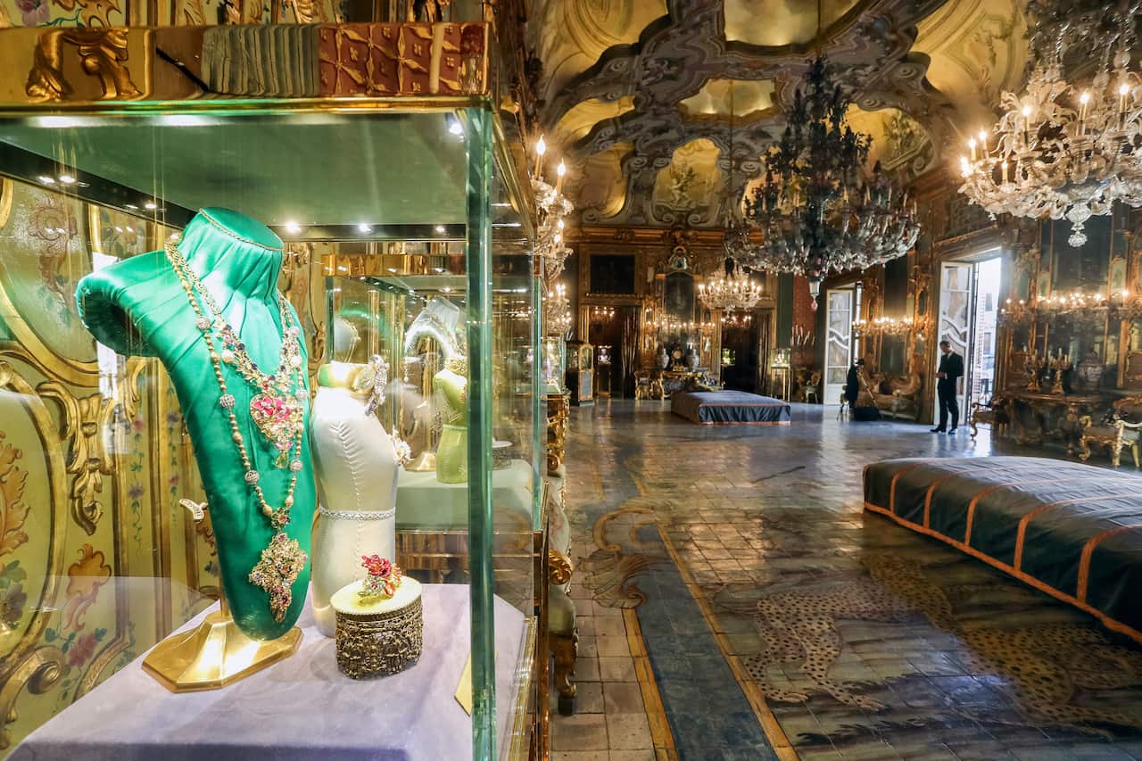 Jewels in the rooms of Palazzo Gangi where the jewels of