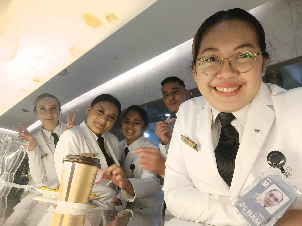 Glerose Tadifa with workmates