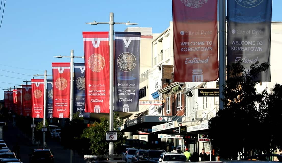 Eastwood Koreatown: Rowe Street East in Eastwood