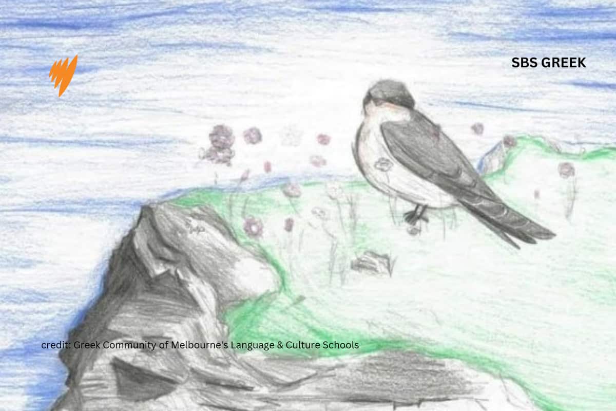 Ζωγραφιά της Αναστασίας Οικονόμου, μαθήτριας της Α΄ Γυμνασίου, Bentleigh Campus, Σχολεία Ελληνικής Γλώσσας και Πολιτισμού Ελληνικής Κοινότητας Μελβούρνης  