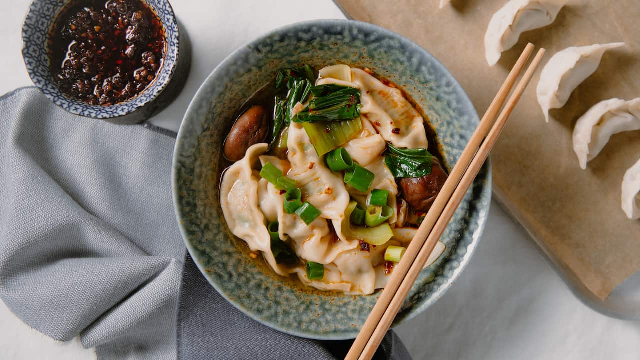 Anything goes dumpling soup