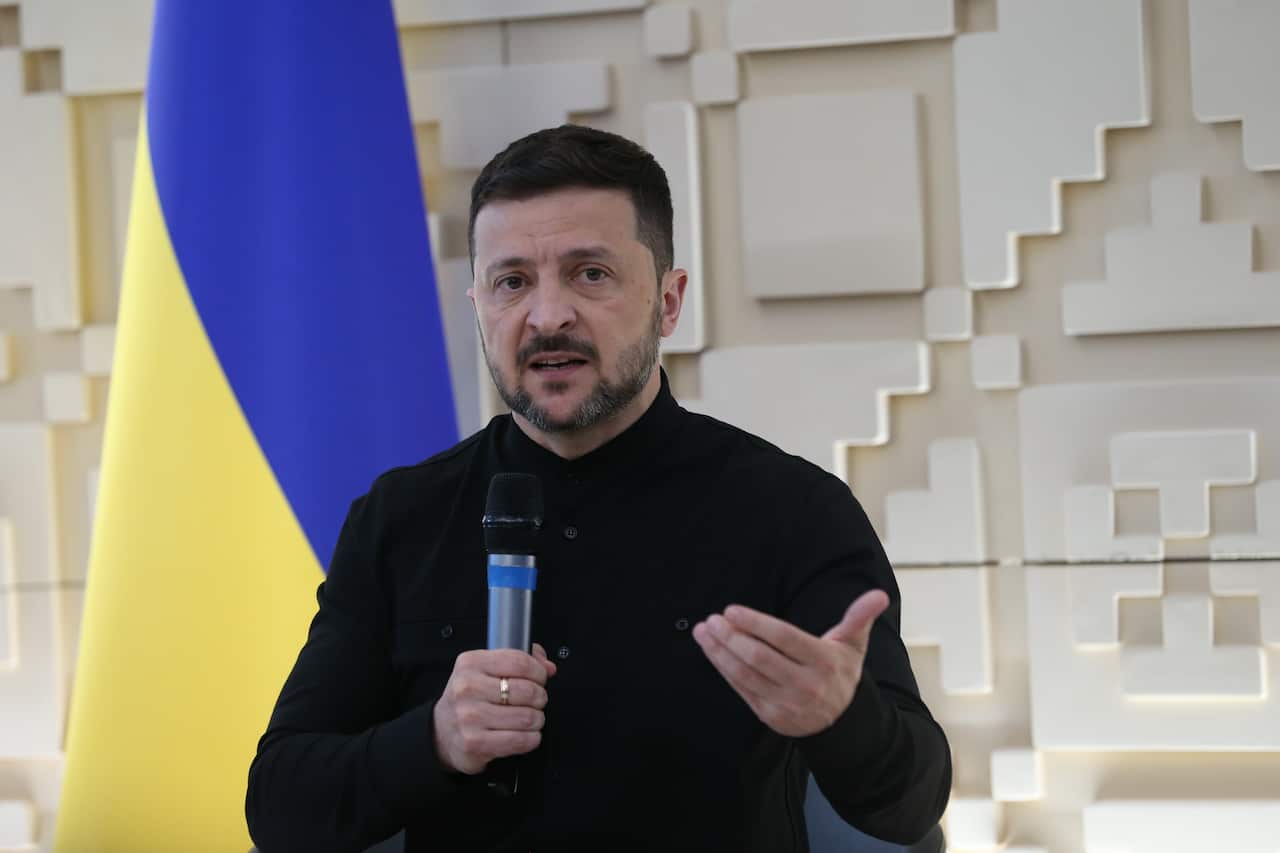 Ukrainian President Zelensky meets the press after talks in Ankara