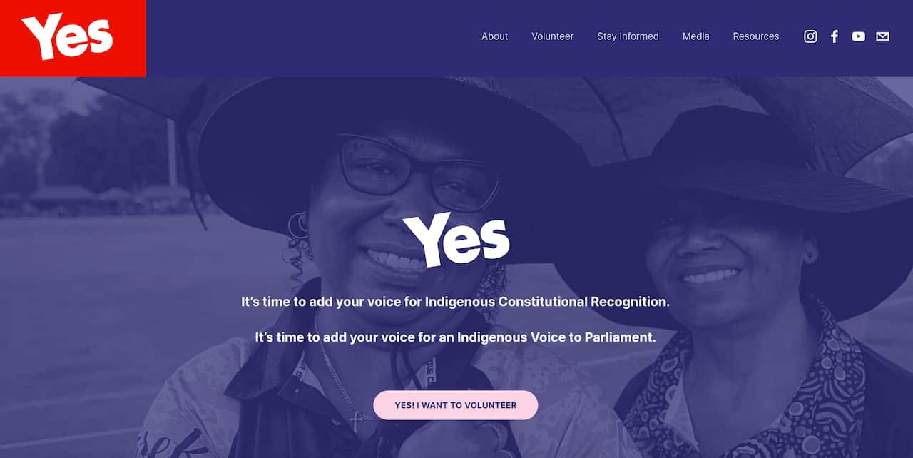 The Yes 23 website