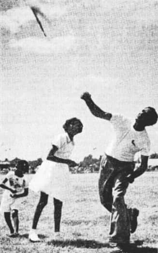Joe Timbery and his family throwing