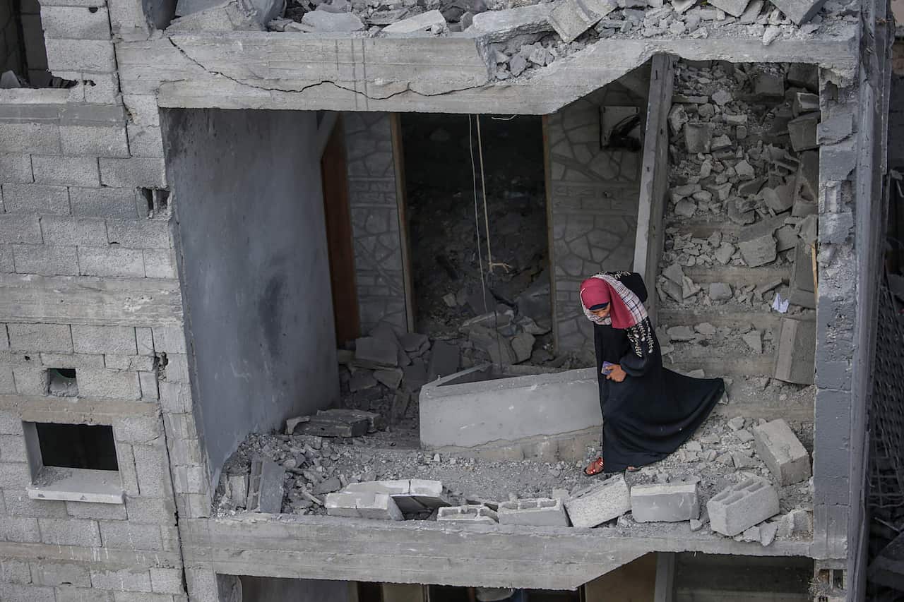 Israeli air strike on Al Nusairat refugee camp in the Gaza strip