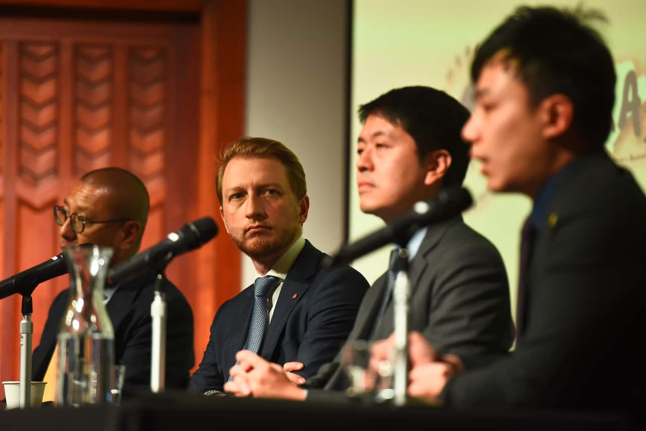 Senator James Paterson attending "The Hong Konger" screening at Canberra, Tuesday, November 29, 2022.