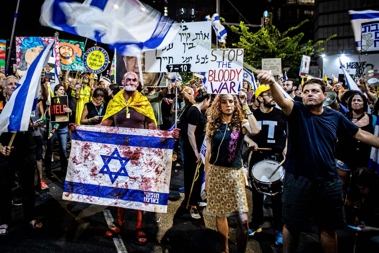 Israel Hamas war hostage crisis in Tel Aviv - 31 Aug 2024