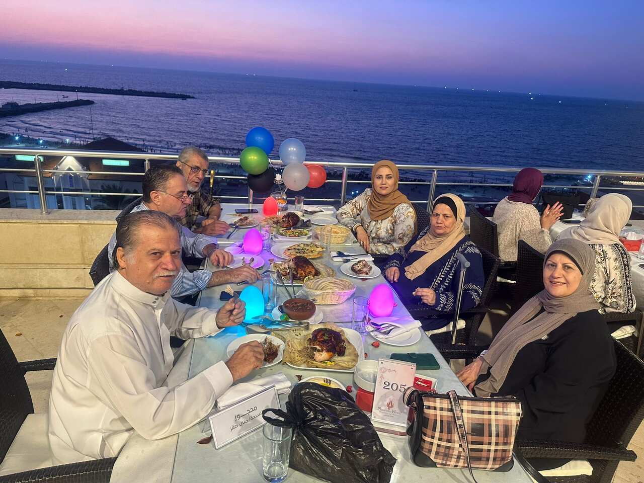 Mona Sakr with her family in Gaza before the war