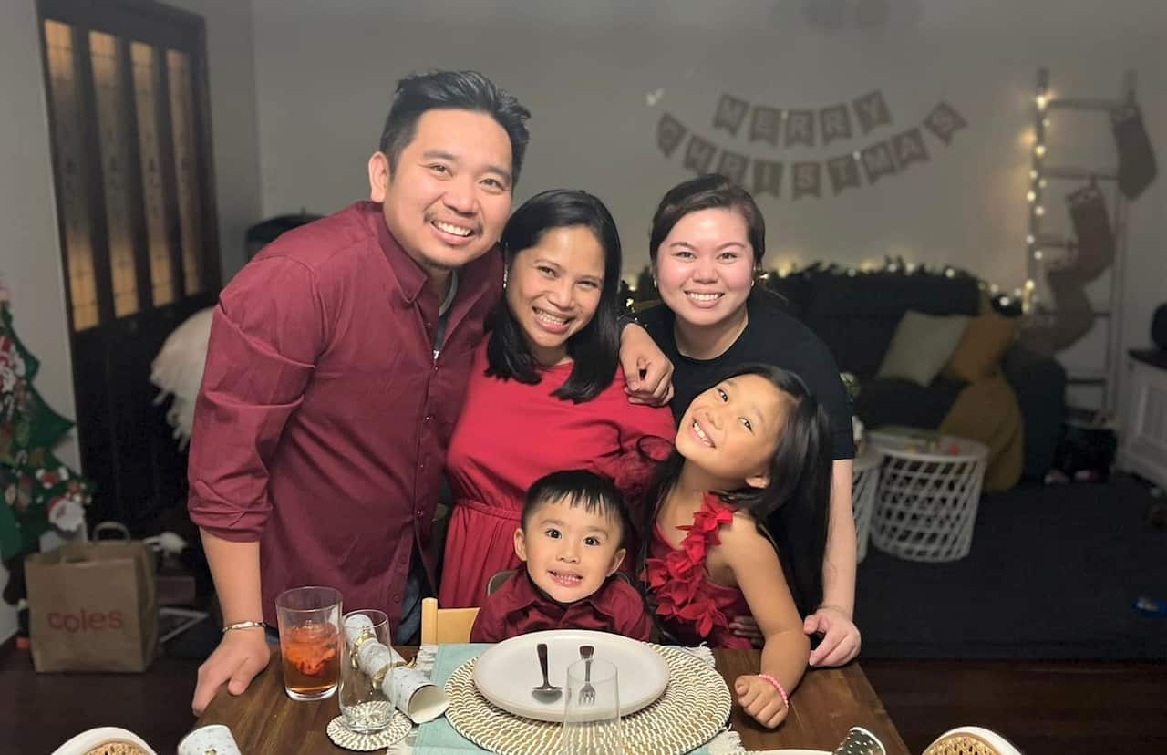 Ronald Gatbonton with his small family on Christmas 2023 in Sydney