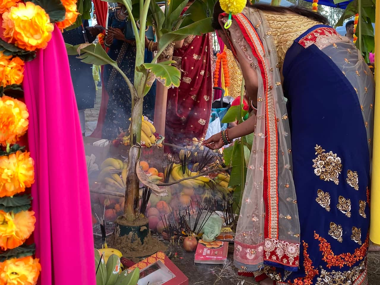 Chhath Puja is celebrated in Chipping Norton, southwestern region of Sydney.