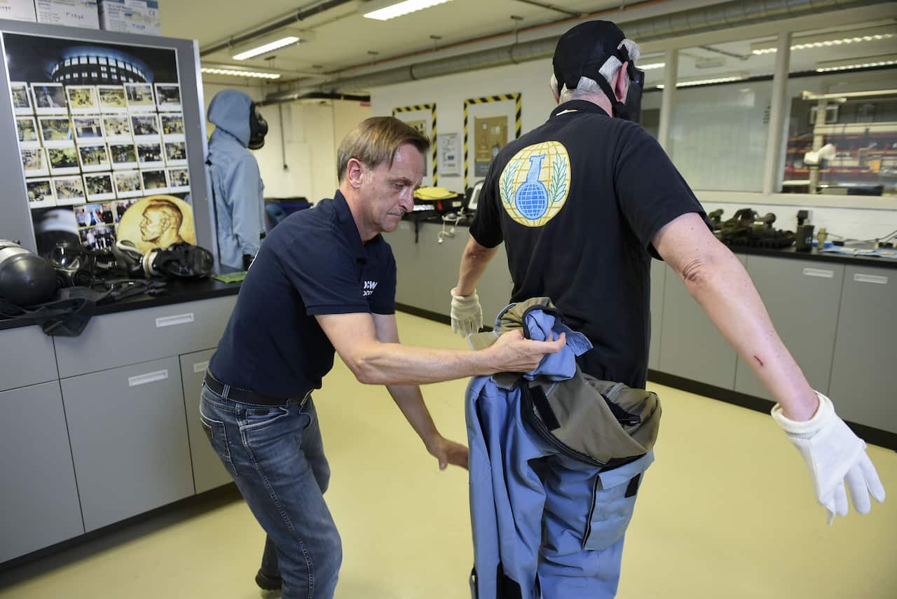 TOPSHOT-NETHERLANDS-SYRIA-CONFLICT-OPCW-MISSION