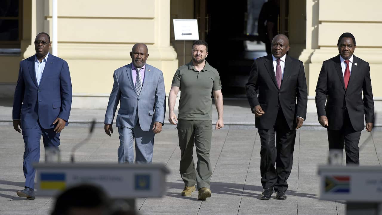 Volodymyr Zelenskyy And African Leaders Meet Press