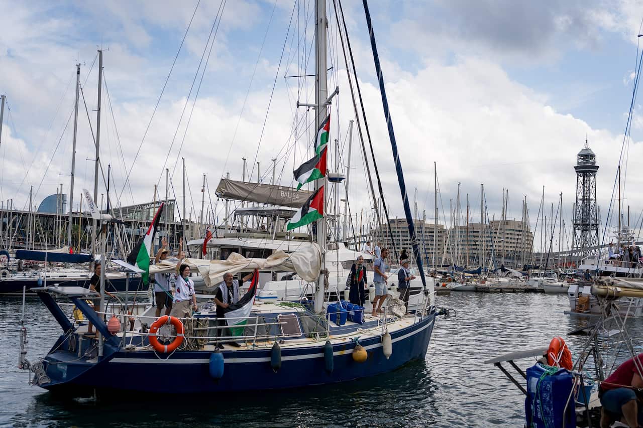 Global Sumud Flotilla departure from Barcelona
