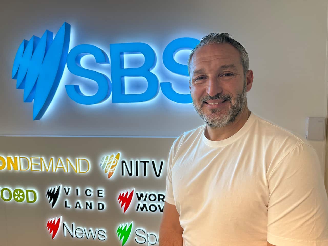 Gianluca Zambrotta negli studi di SBS Italian.