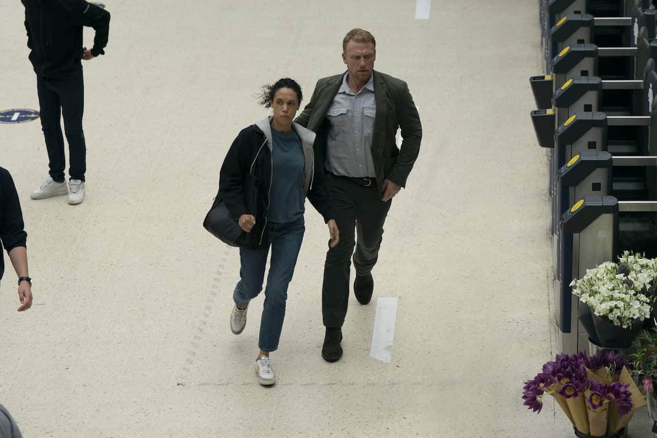 Michelle O’Neill as Vinette Robinson and Chris O’Neill as Kevin McKidd in 'Six Four'.