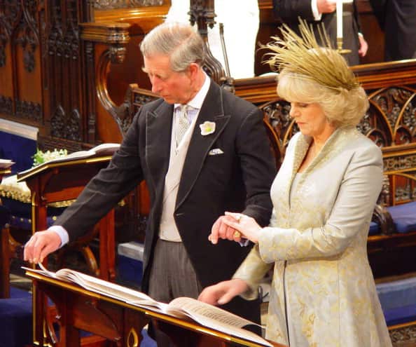Charles and Camilla at their blessing ceremony in 2005