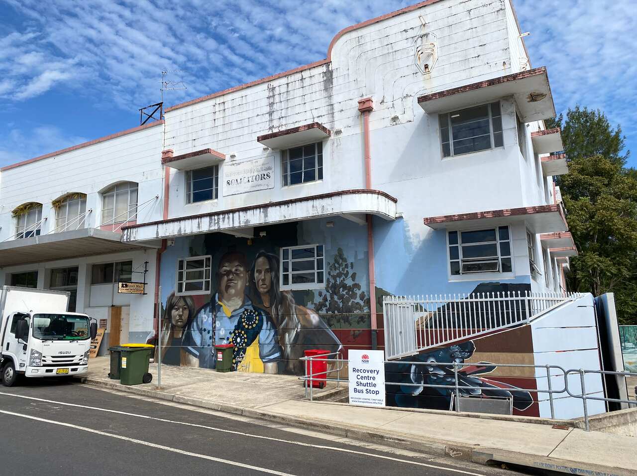 Wide shot of Koori Mail building