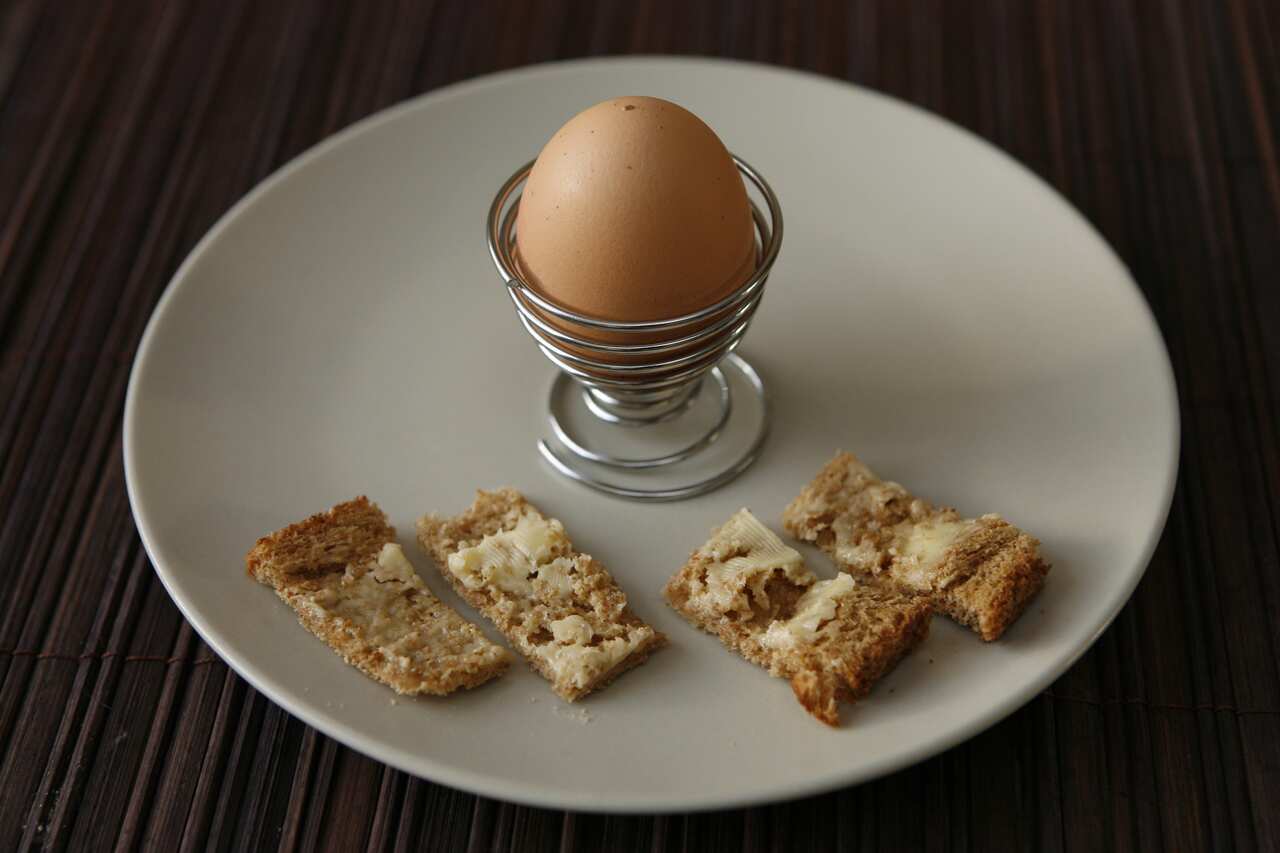 A boiled egg.