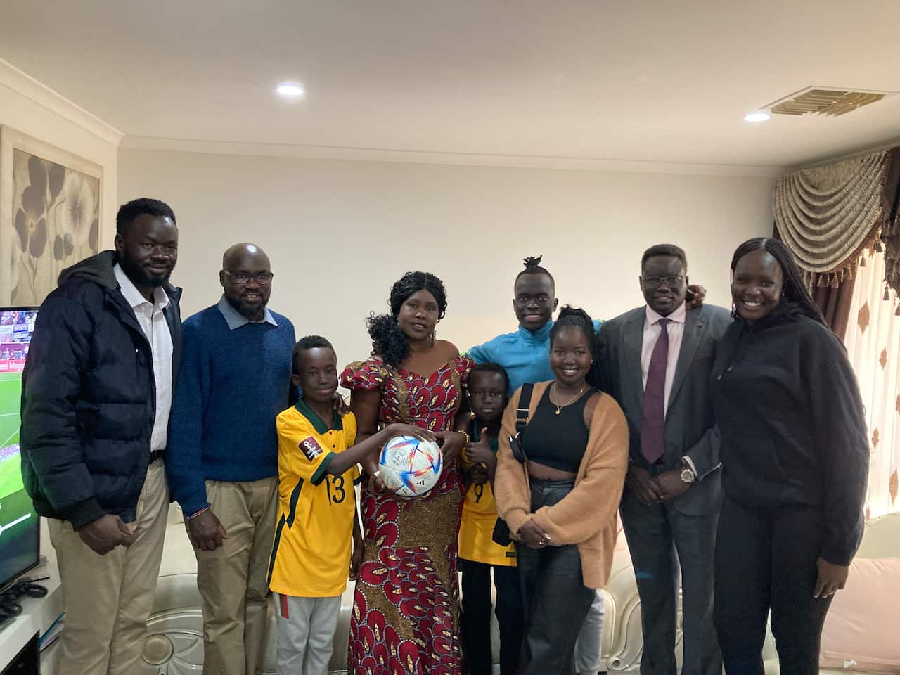 Awer with friends and family