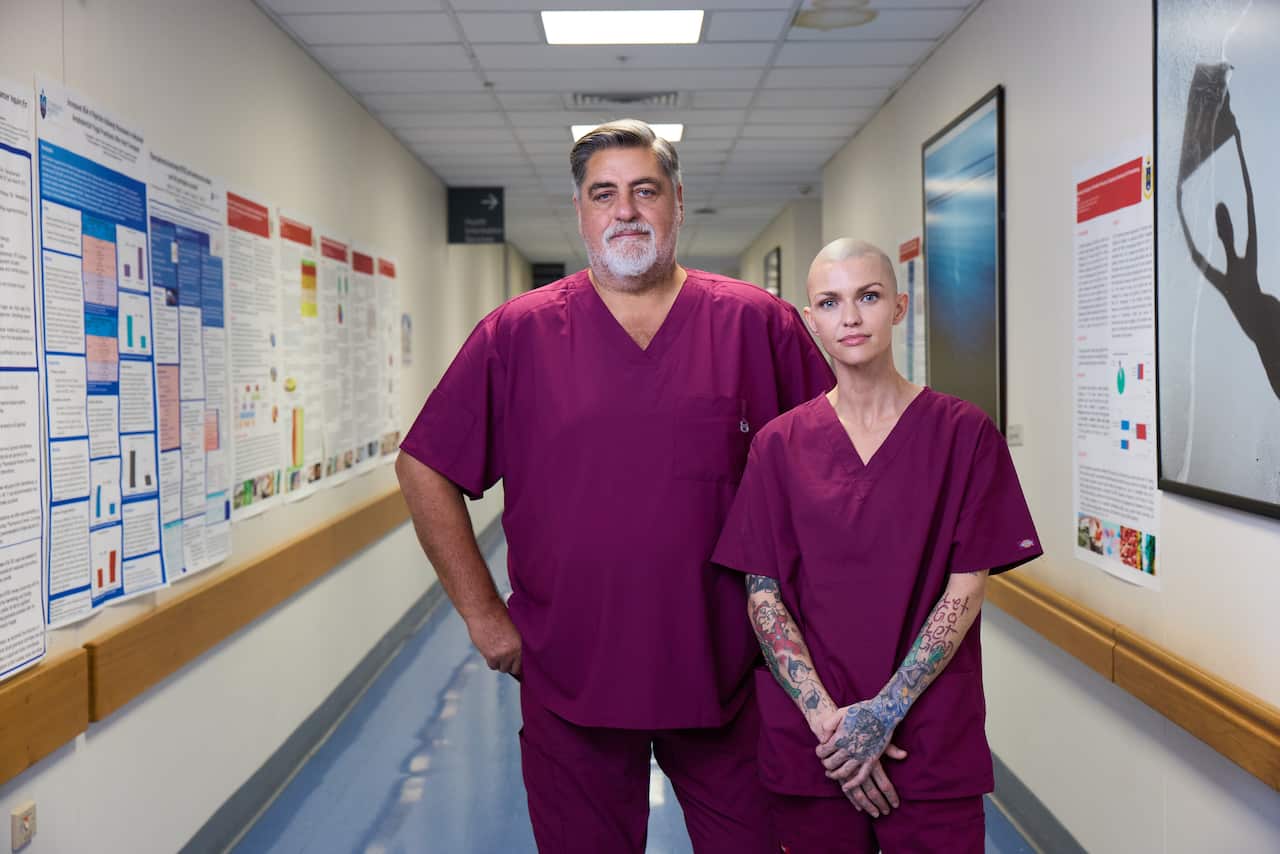 Matt Preston and Ruby Rose in the second season of The Hospital: In the Deep End