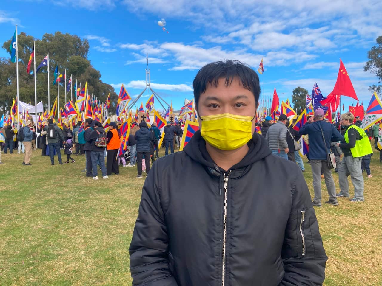Li Qiang Canberra protest