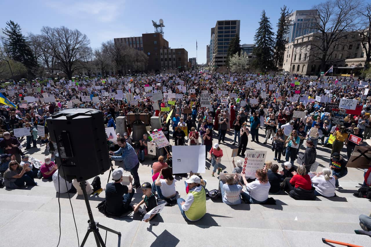 Hands Off Protest In Boise Idaho